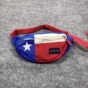 JanSport Belt Bag Mens Small Red White Blue Flag Fanny Pack Patriotic USA